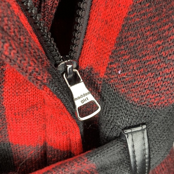 vintage Madden Girl plaid belted full zip coat - Picture 9 of 13